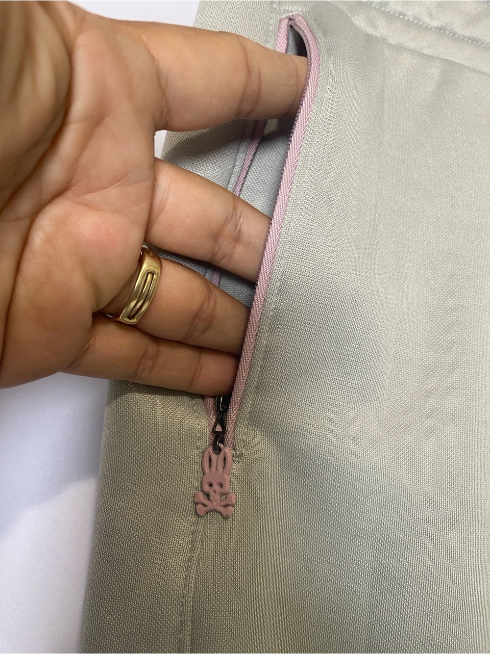 Psycho Bunny Jogger Sweatpants Pink Logo Gray Comfy Streetwear Fleece L Men - Picture 3 of 11